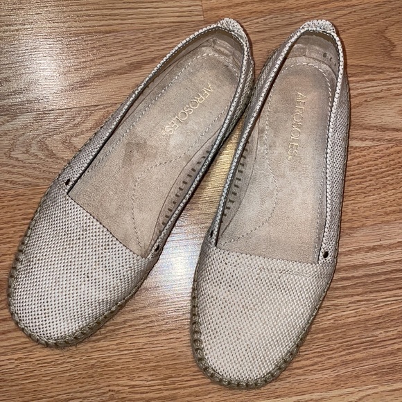 AEROSOLES Espadrille Style Flats Tan Fabric Upper size 9 - Picture 8 of 13